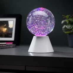 Spinning Glitterkugle Lampe