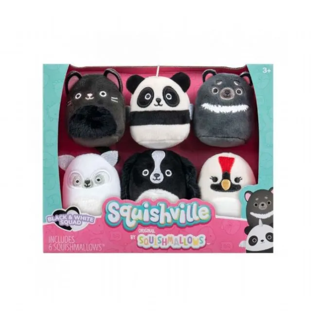 Squishville 6pack Black and White Squad