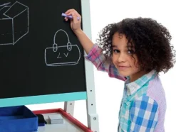 Staffeli med tavle og whiteboard lys