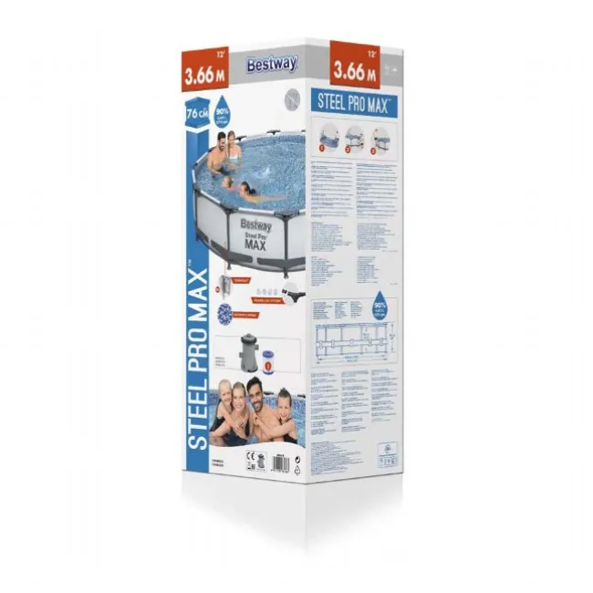 Steel Pro MAX Pool 6.473L 366x76cm