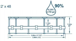 Steel Pro MAX Pool 10.250L 366x122cm