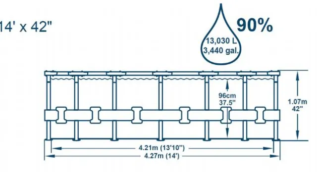Steel Pro Max Pool 13.030L 427x107cm