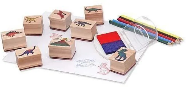 Stempler med dinosaurmotiver