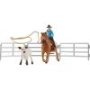 Team roping med cowgirl