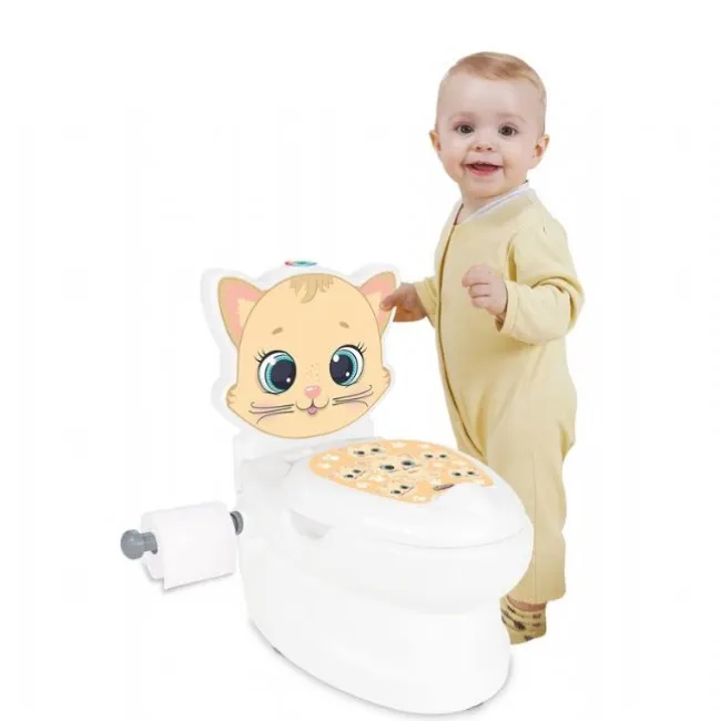 Toilet træner med lys og lyd, Kat