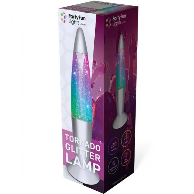 Tornado Glitter Lampe Multifarvet 36cm