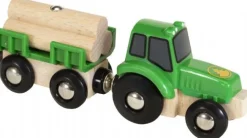 Traktor m/vogn og tømmer