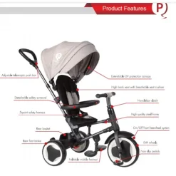 Tricycle Rito 3 i 1 Grå