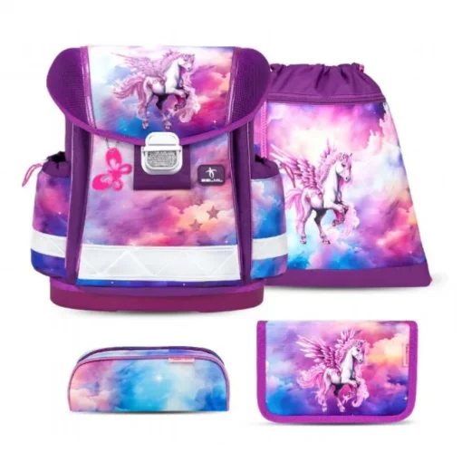 Unicorn Skoletaske med 4 Dele