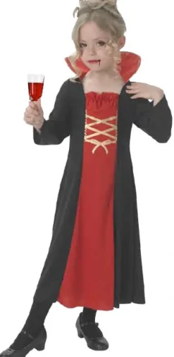 Vampyr pige udklædning 104 cm