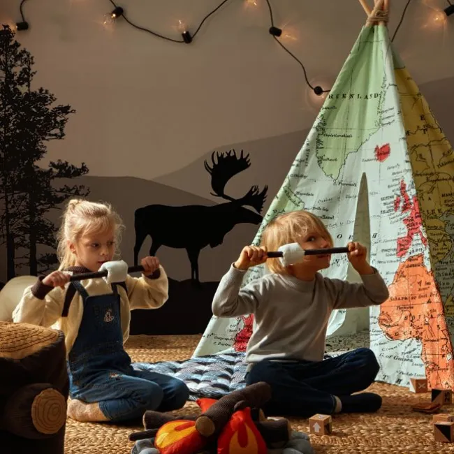 Verdenskorts Tipi flerfarvet