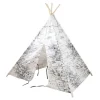 Verdenskorts Tipi sort/hvid