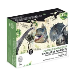 Vilac - Puslespil 3x200 brk - Dinosaurer
