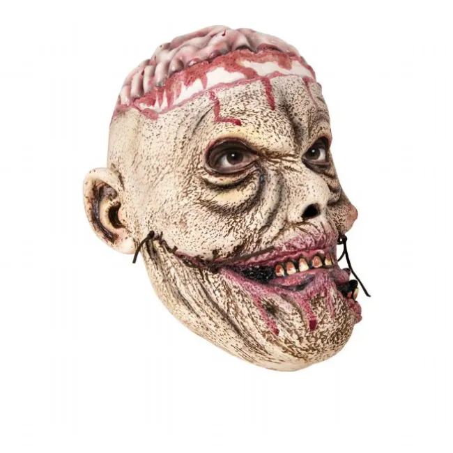 Zombie med hjerne latexmaske
