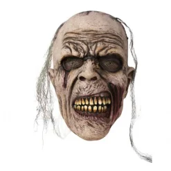 zombie med hår latexmaske